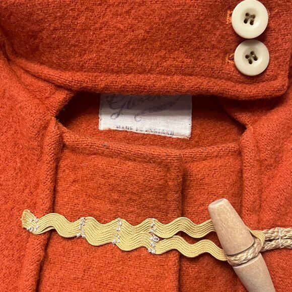 RARE Vintage Gloverall "The Monty" Wool Duffle Coat - Burnt Orange - Picture 11 of 15